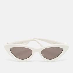 Jimmy Choo White/Black Addy/S Cat Eye Sunglasses