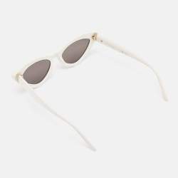 Jimmy Choo White/Black Addy/S Cat Eye Sunglasses