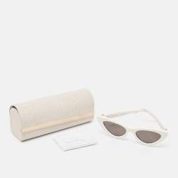 Jimmy Choo White/Black Addy/S Cat Eye Sunglasses