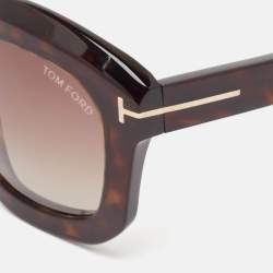 Tom Ford Brown Tortoise Gradient Julia TF 582 Square Sunglasses