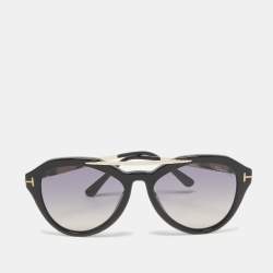 Tom Ford Black Gradient Lisa TF576 Aviator Sunglasses