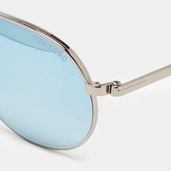 Tom Ford Blue Mirrored TF144 Marko Aviator Sunglasses