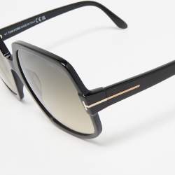 Tom Ford Black Gradient TF 992 Delphine-02 Oversized Sunglasses