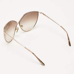 Pre Owned Tom Ford Brown Gradient Evelyn TF 251 Cat Eye Sunglasses