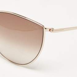 Pre Owned Tom Ford Brown Gradient Evelyn TF 251 Cat Eye Sunglasses