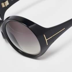 Tom Ford Black Gradient TF94 Alessandra Oversized Sunglasses 
