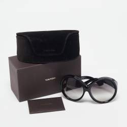 Tom Ford Black Gradient TF94 Alessandra Oversized Sunglasses 