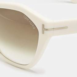Tom Ford Ivory White/Brown Gradient TF317 Angelina Butterfly Sunglasses