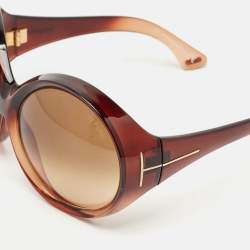Tom Ford Brown Gradient Ali TF 0221 Round Oversized Sunglasses