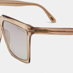 Pre Owned Tom Ford Bronze Gradient TF 764 Sabrina Oversized Sunglasses