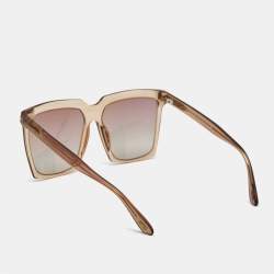Pre Owned Tom Ford Bronze Gradient TF 764 Sabrina Oversized Sunglasses