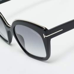 Pre Owned Tom Ford Black Gradient TF944 Chantalle Butterfly Sunglasses