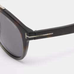 Pre Owned Tom Ford Black/Brown Tortoise Newman Sunglasses