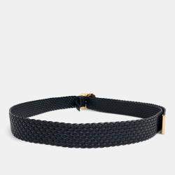 Pre Owned Tom Ford Black Leather Belt
