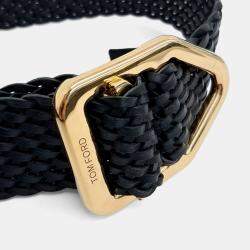 Pre Owned Tom Ford Black Leather Belt