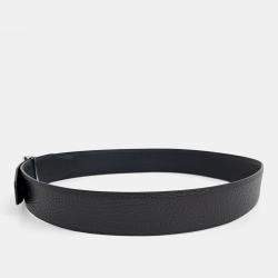 Pre Owned Tom Ford Reversible Black Leather Belt