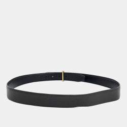Pre Owned Tom Ford Reversible Black Leather Belt