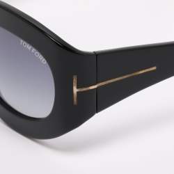 Pre Owned Tom Ford Black/Blue Gradient Acetate FT0403 01V Mila Sunglasses 