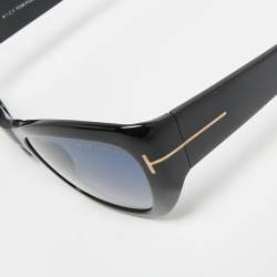 Pre Owned نظارة شمسية توم فورد TF460 كورين بالفراشة متدرجة سوداء