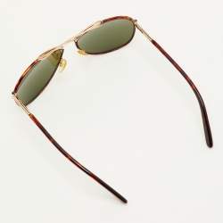 Pre Owned Tom Ford Tortoise Shell/Green TF148 Aviator Sunglasses