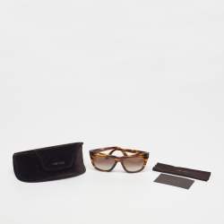 Pre Owned Tom Ford Tortoise Brown Gradient TF361Calina Squared Sunglasses