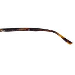 Pre Owned Tom Ford Light Brown Cameron Oval Double Bridge Sunglasses