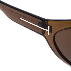 Pre Owned Tom Ford Brown Sedgewick Oversize Sunglasses