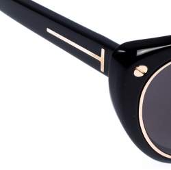 Pre Owned Tom Ford Black Edita Cat Eye Sunglasses