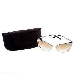 Pre Owned Tom Ford Gold Nastasya Mirror Cat Eye Sunglasses