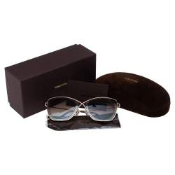 Tom Ford Pale Gold Tone/ Brown Gradient TF605 India 02 Butterfly Sunglasses