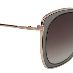 Tom Ford Pale Gold Tone/ Brown Gradient TF605 India 02 Butterfly Sunglasses