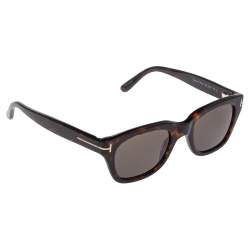Pre Owned Tom Ford Brown Tortoise Snowdon Wayfarer Sunglasses