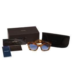 Pre Owned Tom Ford Blonde Havana / Grey Gradient TF431 Greta Sunglasses