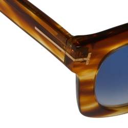 Pre Owned Tom Ford Blonde Havana / Grey Gradient TF431 Greta Sunglasses