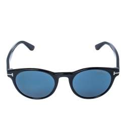 Pre Owned Tom Ford Black/Blue TF 522 Polarized Palmer Sunglasses