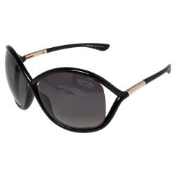 مملوكة مسبقًا Tom Ford Black / Smoke Gradient Polarized FT0009 Whitney Oversized Sunglasses