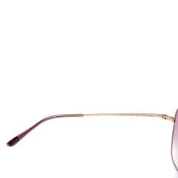 مملوكة مسبقًا نظارة شمسية توم فورد "تي أف008 كوليت" فراشة غرادينت وردي و لون ذهبي وردي