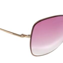 مملوكة مسبقًا نظارة شمسية توم فورد "تي أف008 كوليت" فراشة غرادينت وردي و لون ذهبي وردي