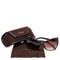 مملوكة مسبقًا نظارة شمسية توم فورد "أف تي175 نيكو" كبيرة الحجم غرادينت بني و هافانا داكن 