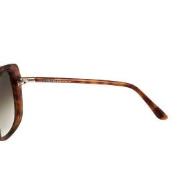 Pre Owned Tom Ford Blonde Havana/ Grey Gradient TF324 Butterfly Sunglasses