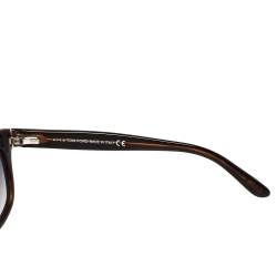 Pre Owned نظارة شمسية توم فورد TF237 سنودون رصاصي و أسود