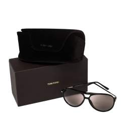 مملوكة مسبقًا Tom Ford Black/Brown Matteo TF254 Aviator Sunglasses