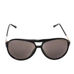 مملوكة مسبقًا Tom Ford Black/Brown Matteo TF254 Aviator Sunglasses