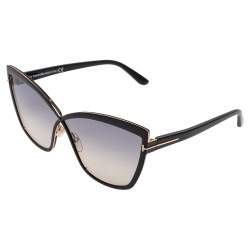 مملوكة مسبقًا Tom Ford Black/Grey Sandrine TF715 Gradient Oversized Sunglasses