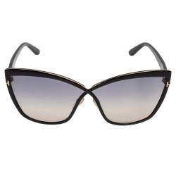 مملوكة مسبقًا Tom Ford Black/Grey Sandrine TF715 Gradient Oversized Sunglasses
