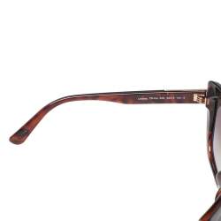 Pre Owned نظارة شمسية توم فورد ليندساي مربعة متدرجة بني تورتويز