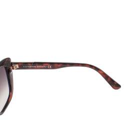 Pre Owned نظارة شمسية توم فورد ليندساي مربعة متدرجة بني تورتويز