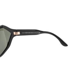 مملوكة مسبقًا نظارة شمسية توم فورد جولياني كبيرة الحجم سوداء