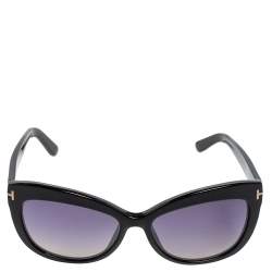 Pre Owned نظارة شمسيه توم فورد أليستير سوداء متدرجة بعين القطة