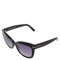 Pre Owned نظارة شمسيه توم فورد أليستير سوداء متدرجة بعين القطة